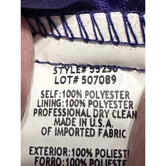 BLONDIE NITES Womens Purple Evening Gown Prom Dress Stacy Sklar Sz 9 - Picture 15 of 16